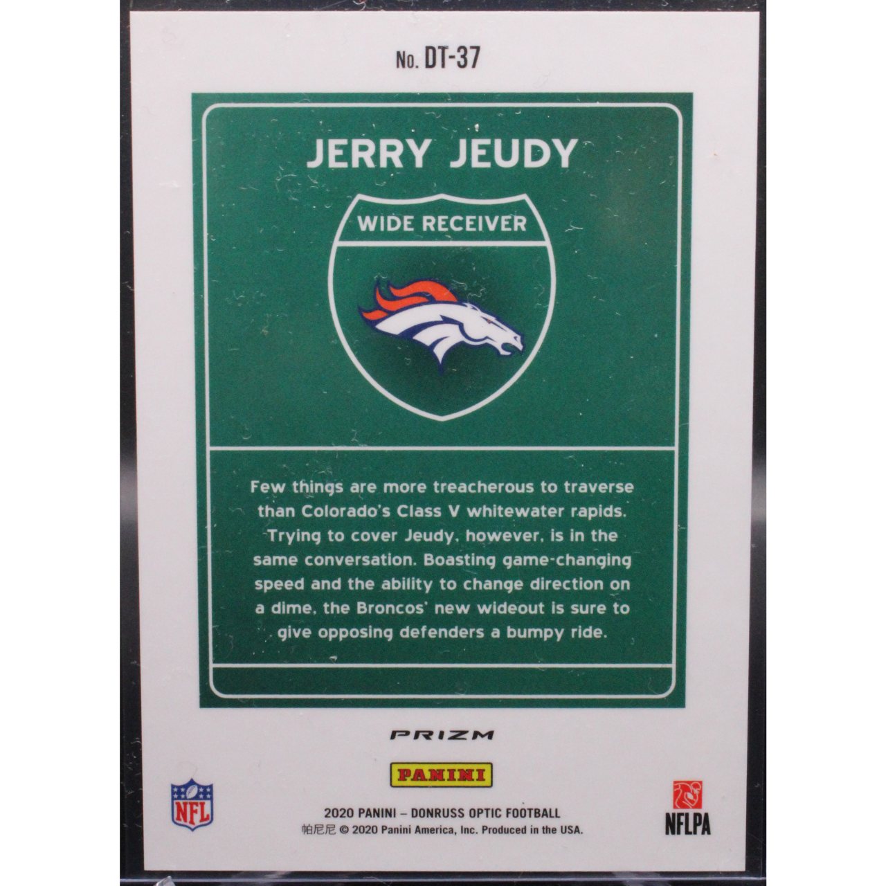 2020 Donruss Optic Football - Jerry Jeudy DT-37 - Downtown