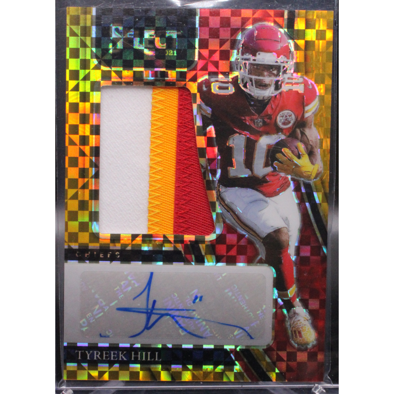 2021 Panini Select Football - Tyreek Hill jus-thi - Gold Patch Auto /10