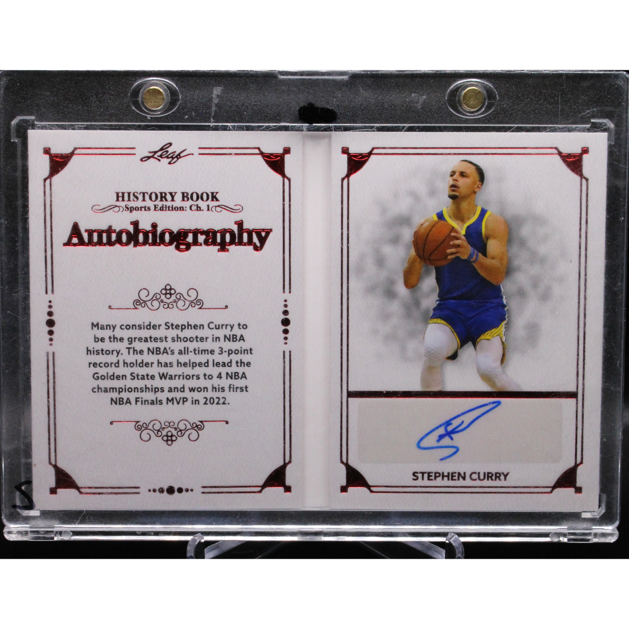 2023 Leaf History Book Sports Edition ch.1 - Stephen Curry A-SC1 - Autobiography booklet /3