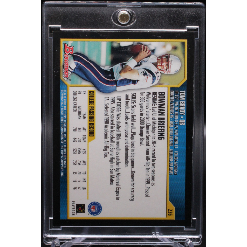 2000 Bowman Football - Tom Brady 236 -  Bowman Rookie