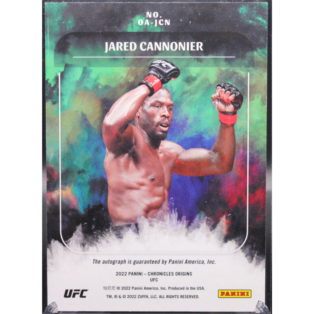 2022 Panini Chronicles UFC -  Jared Cannonier OA-JCN - Teal Ice 1/1