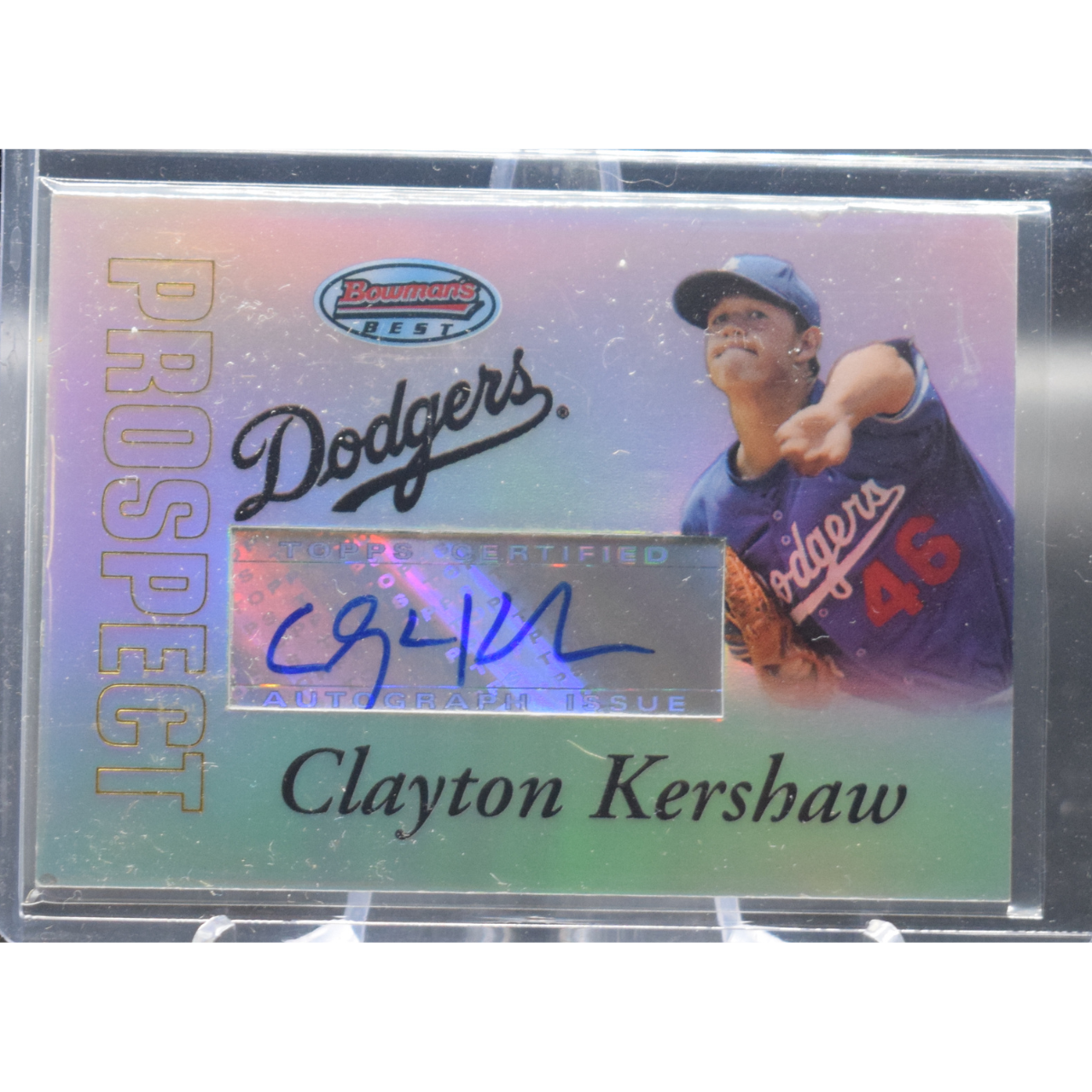 2017 Topps Bowman Best -Clayton Kershaw BBP45 - Prospect Auto