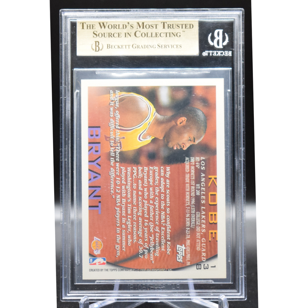 1996 Topps - Kobe Bryant 138 - Rookie - Beckett 9.5